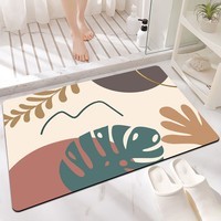 金玉铭川浴室地垫加厚家用入户厕所卫生间门口吸水脚垫卫浴洗手间防滑垫子 GZN-春暖花开 40X60cm【吸水速干体验装】