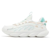 361°男鞋休闲鞋冬季潮搭加毛加绒保暖防寒舒适棉鞋休闲板鞋女 【女】羽毛白/漂白浅绿2203BF-2 40