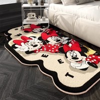 KAYE卡通床边地毯仿羊绒女孩儿童房间加厚地垫家用客厅卧室公主床边毯 FYR-美美米妮 50X140cm