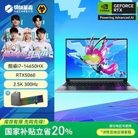 机械革命【国家补贴20%】极光X 潮玩版游戏本笔记本电脑i7-14650HX 32G 1T RTX5060  灰包鼠套装