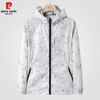 皮尔卡丹2025夏季防晒衣男士外套轻薄款透气皮肤衣连帽防紫外线户外钓鱼衣 白色 XL