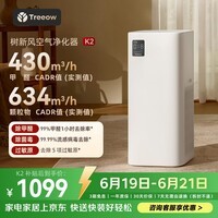 树新风空气净化器 除甲醛异味除花粉过敏认证 家用宠物大空间全效净化器K2