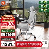 西昊C300二代Lite人体工学椅电脑办公椅人工力学座椅腰背滑翔动态支撑