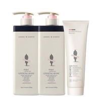 阿道夫人参控油清爽洗发水净澈蓬松修护丝滑洗发膏洗护套装热门商品 人参洗发水控油清爽300g**2+焗油宝260g