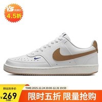 耐克女子运动休闲鞋W NIKE COURT 运动鞋FV9952-102白棕 36