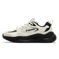 361°女鞋棉鞋加绒保暖加厚舒适革面防滑雪地靴百搭复古运动休闲鞋子女 莲子白/曜石黑【6707】 37