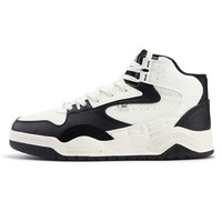 361°男鞋休闲鞋冬季潮搭加毛加绒保暖防寒舒适棉鞋休闲板鞋女 【男】羽毛白/曜石黑6622A-4 40