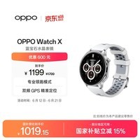 OPPO Watch X 冰川岩灰【国家补贴】全智能手表运动健康手表男女eSIM电话手表送礼oppo手表 京东自营