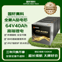 国轩高科 GOTION HIGH-TECH电动车锂电池64V40Ah 雅迪爱玛电瓶车电池 铅酸直上配8A充电器