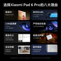 小米(MI) 平板6Pro 11英寸平板电脑 骁龙8+ 144Hz高刷 2.8K超清 移动办公娱乐平板 8+256GB黑色
