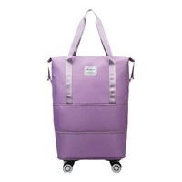 【滑轮旅行包】大容量防刮防水干湿分离开学旅行出差一箱搞定969 紫罗兰
