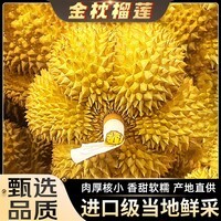 JDBMO泰国进口新鲜金枕榴莲带壳巴掌整箱孕妇水果送礼首选端午节礼物 30年商超级老树果 甄选【3-4斤】1个果