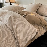 AIDLIA类100%全棉磨毛四件套印花单双人四件套 卢卡斯1 1.5/1.8m床 床单款 被套200*230cm