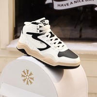 361°女鞋棉鞋加绒保暖加厚舒适革面防滑雪地靴百搭复古运动休闲鞋子女 羽毛白/曜石黑【加绒】 38