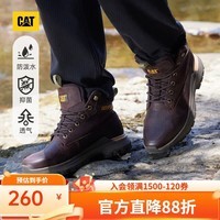 卡特卡特24秋季男士户外休闲百搭防泼水牛皮高帮休闲鞋工装靴