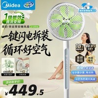 美的(Midea)【幸运草安睡2.0 Ultra】一键闪装/直流变频空气循环扇卧室静音家用语音遥控电风扇一级能效落地扇