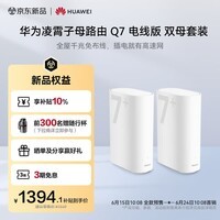 华为凌霄子母路由 Q7 电线版 双母套装 疾速Wi-Fi 7+ 凌霄PLC千兆组网 路由器千兆穿墙 全屋覆盖wifi