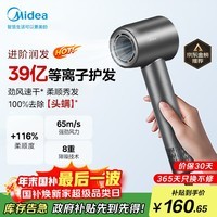 美的(Midea)高速吹风机 39亿等离子护发 家用负离子吹风筒 杀菌除头螨电吹风FG208灰 国家补贴 圣诞节礼物推荐