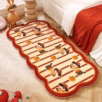 KAYE卧室床边毯加厚仿羊绒地垫儿童房间衣帽间床边地毯床前飘窗小毯子 FYR-Y米拉小狗-01 50X140cm