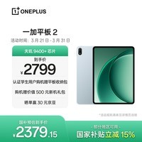 一加平板 2 国家补贴12.1英寸平板电脑 天玑9400+芯片 3K144Hz高刷原彩屏 8GB+256GB天青 办公游戏平板