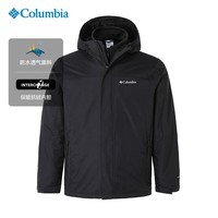 Columbia哥伦比亚冲锋衣男25秋冬户外防寒保暖抓绒内胆三合一外套WE3321 010 XL 185/104A