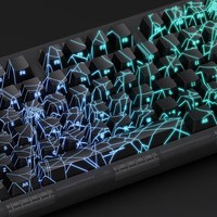 佐赫ZH980等高线2.0机械键盘有线无线蓝牙客制化女生办公麻将音静音轴石子音 三模 ZH980黑透蜘蛛网 红轴【手感顺滑】