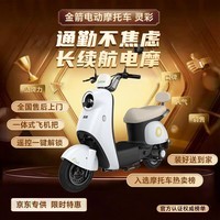 金箭电动摩托车 【人气新品】灵彩60V20AH铅酸电池长续航800W大动力一键启动灵动踏板电摩电动车积木蓝