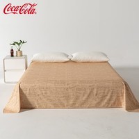 可口可乐亲肤磨毛加厚床单单件防脏被罩 绿色life 230cm*245cm