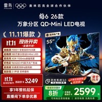 FFALCON雷鸟电视鹤6 26款 55英寸 万象分区QD-MiniLED 1100nits 高阶HVA安桥音响288Hz高刷【11.11爆款】 55英寸 平板电视