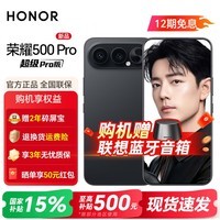 荣耀500 Pro 【肖战同款】 新品5G手机 2亿人像全能实况 荣耀400Pro 升级版 AI手机 曜石黑 12GB+256GB 官方标配