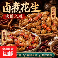露营烧烤下酒菜五香香辣水煮花生老卤卤汁带壳花生真空卤水菜1斤 拍两单更划算 五香味1袋500g