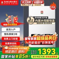 樱花（SAKURA）燃气热水器家用天然气热水器水伺服恒温四段燃烧故障自检多种防护三档变升低噪热水器国家补贴15% 16L JSQ30-JSP510【天然气一厨两卫】