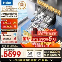 海尔（Haier）【麦浪套系】洗碗机嵌入式双面洗W5000Plus+20套大容量 大水压七星级消杀10天净存EYBW20566GHU1