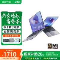 戴睿（dere）云翼系列 国家补贴笔记本电脑 15.6英寸高性能商务办公旗舰轻薄本 大学生游戏娱乐手提本16G 512G