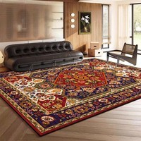 KAYE客厅地毯波斯风家用轻奢高级感地垫加厚卧室床边毯子免洗可擦定制 SJR-K霜华-01 120X160cm