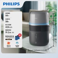 飞利浦（PHILIPS）加湿器家用卧室母婴专用静音除菌无雾空调加湿机孕妇婴幼儿小型桌面大容量国家补贴HU5710/13