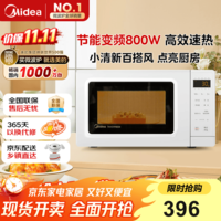 美的（Midea）变频小清新微波炉 液晶屏幕 磨砂面板 小型20L家用 匠心工艺（PM2002）