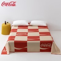 可口可乐亲肤磨毛加厚床单单件防脏被罩 千禧之乐 230cm*245cm