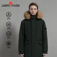 LOOPDIVISION陆地枫男士户外防风防泼水极寒保暖中长款派克服ROGER