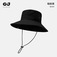 GOLOVEJOY夏季防晒渔夫帽男女士户外登山帽钓鱼舒适透气遮阳太阳帽 【XMZ74】黑色 均码