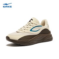 鸿星尔克运动休闲鞋男鞋新款透气缓震软弹简约老爹跑步旅游鞋红星桀骜2.0 暖亚麻/深檀色 41