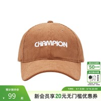 Champion冠军24冬季新款棒球帽休闲男女情侣潮流鸭舌帽子户外校园 黄棕 均码