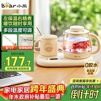 小熊（Bear）迷你养生壶 办公室烧水壶电水壶煮茶壶 保温杯垫多功能花茶壶煮水壶0.8升 YSH-D08D3 