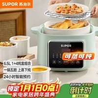 苏泊尔（SUPOR）电炖锅 电炖盅煲汤锅炖汤锅隔水炖锅 燕窝炖盅 煮粥锅蒸锅电煮锅婴儿辅食锅陶瓷DZ45FC865多功能锅
