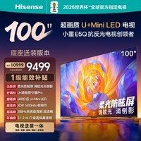 海信电视E5Q 100英寸【送装一体-座装版本】U+Mini LED DeepSeek 柔光防眩国家补贴100E5Q