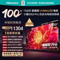海信电视小墨E5Q Pro 100吋【送装一体-伸缩挂架】1248分区U+MiniLED信芯芯片极黑极透黑曜屏Pro世界杯