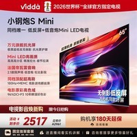 Vidda小钢炮S Mini 海信电视65英寸【固定挂架】 Mini LED 无倒影低反屏 180Hz高刷MEMC 液晶家用电视机