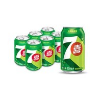 百事可乐七喜7UP 柠檬味 碳酸饮料汽水 330ml*6听胖罐