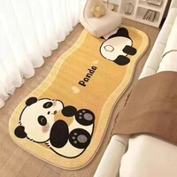 KAYE仿羊绒床边地毯卧室儿童房可爱长条毯子家用加厚客厅卡通飘窗垫子 FYR-橘子熊猫 50x140cm