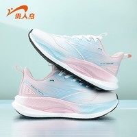 贵人鸟跑鞋女2025秋季新款轻便透气情侣运动鞋户外时尚休闲鞋女款 白/浅粉/浅蓝（女款） 40